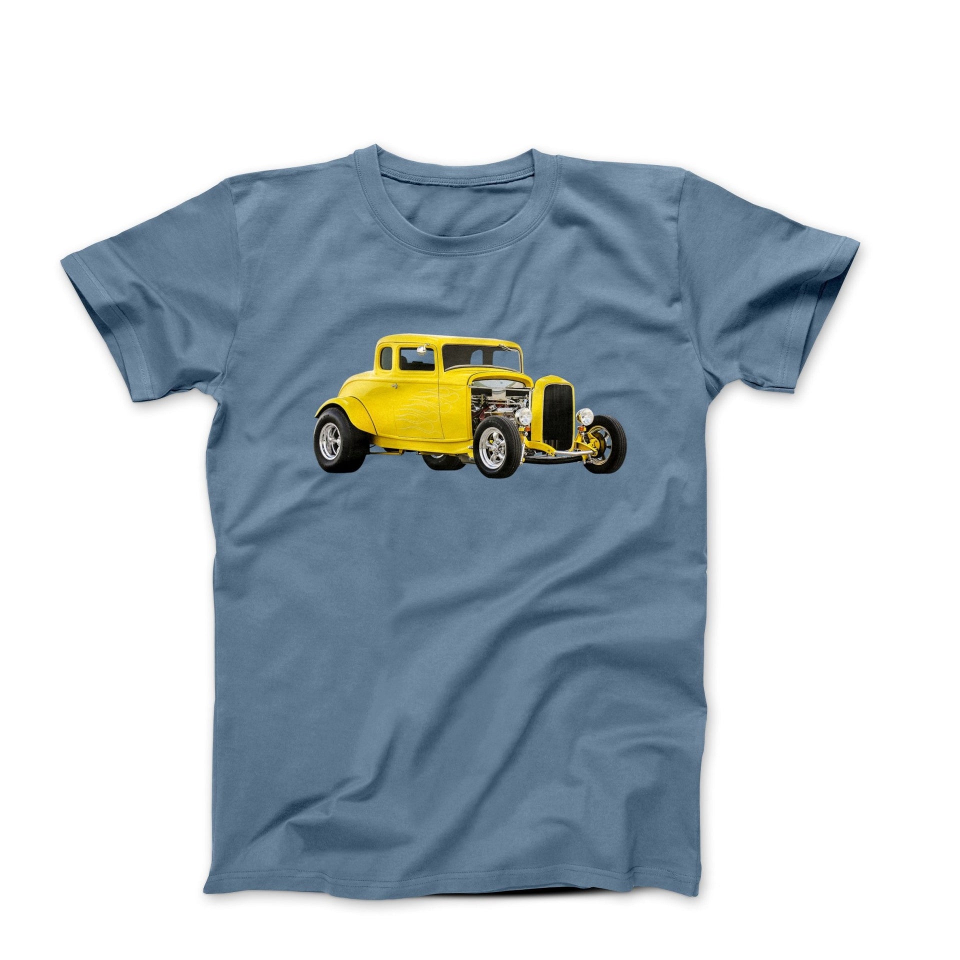 1932 Yellow Ford Hi-Boy Hot Rod T-shirt - Clothing - Harvey Ltd