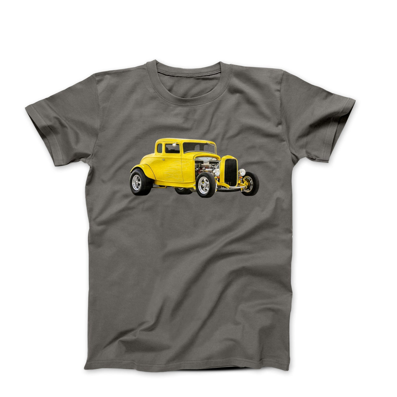 1932 Yellow Ford Hi-Boy Hot Rod T-shirt - Clothing - Harvey Ltd