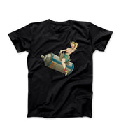 Banksy Spraycan Rodeo Girl (2008) Artwork T-shirt - Clothing - Harvey Ltd