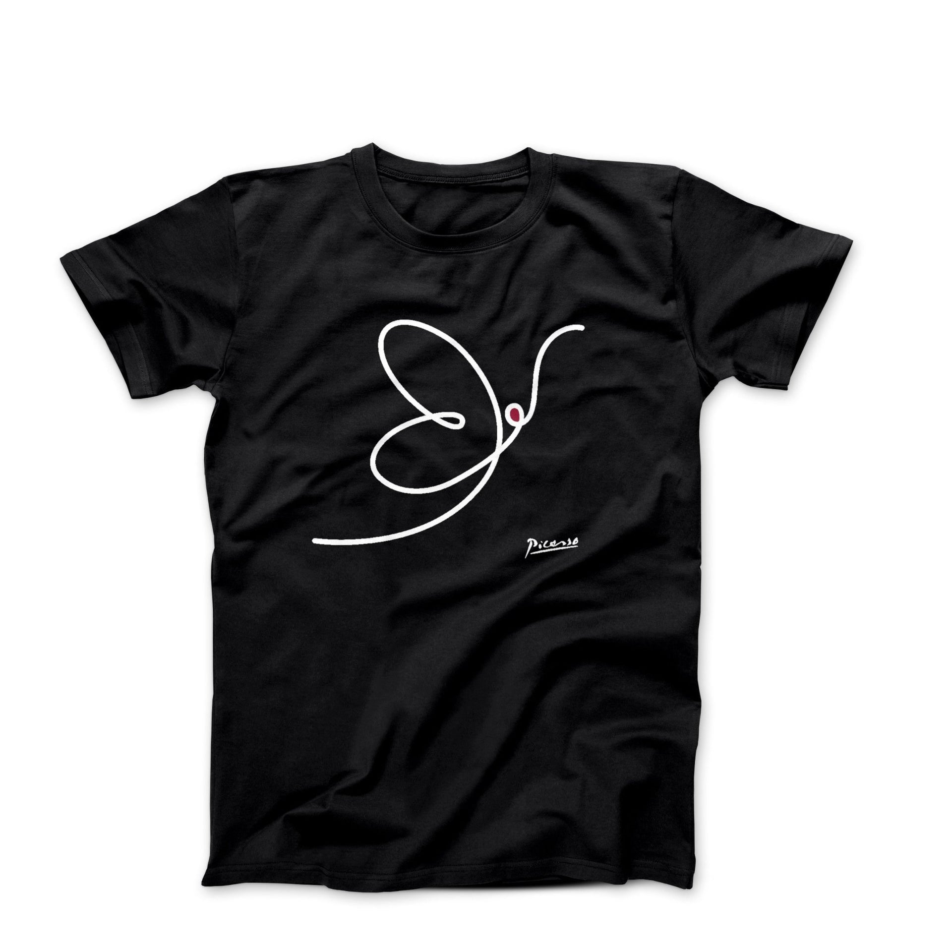 Pablo Picasso Butterfly Line Drawing T-shirt - Clothing - Harvey Ltd
