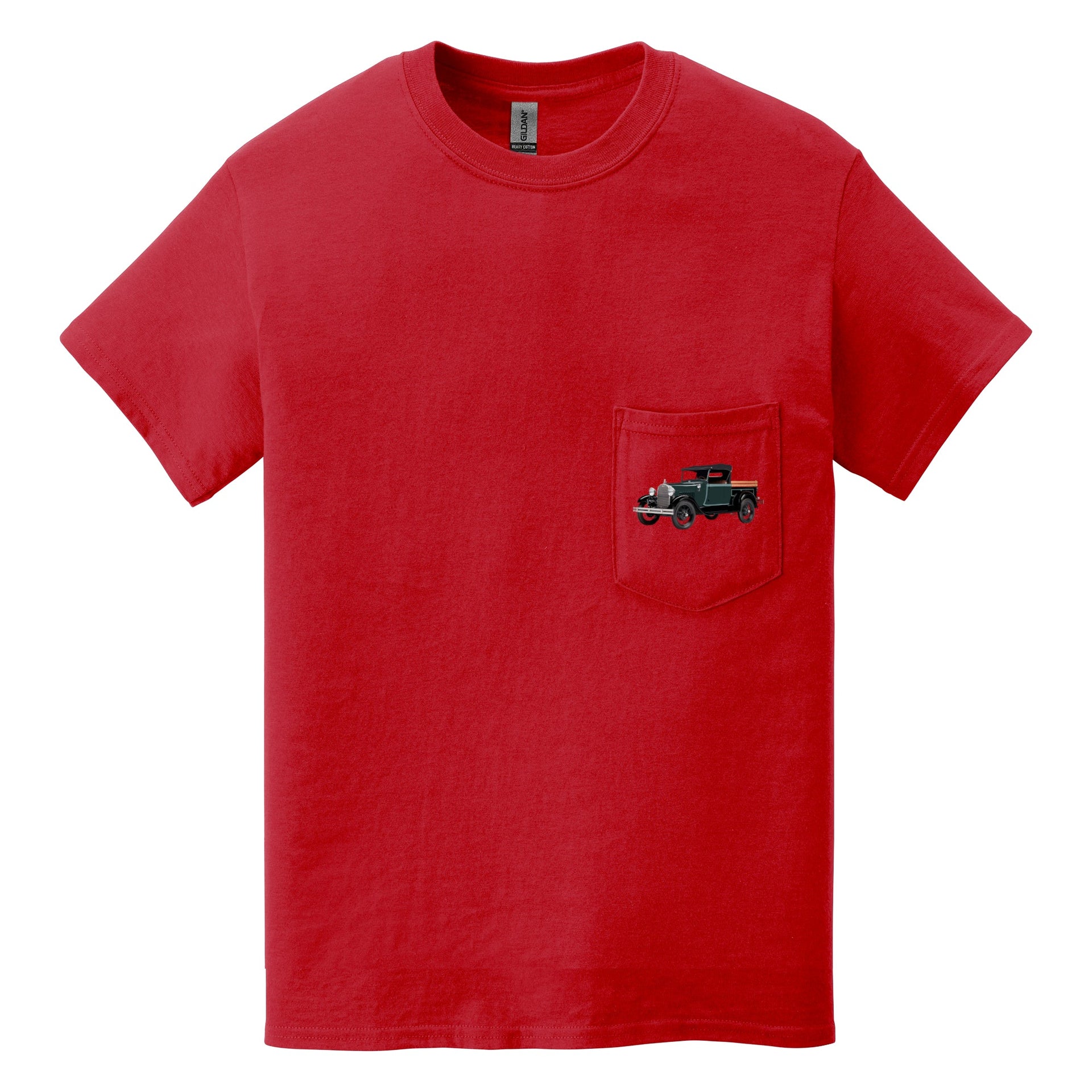 1928 Ford Model A Pickup Pocket T-shirt - Cars, Trucks & Cycles - Harvey Ltd