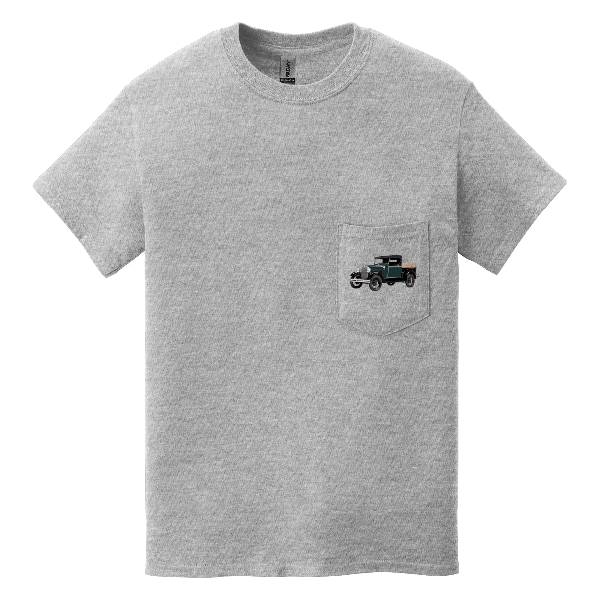 1928 Ford Model A Pickup Pocket T-shirt - Cars, Trucks & Cycles - Harvey Ltd