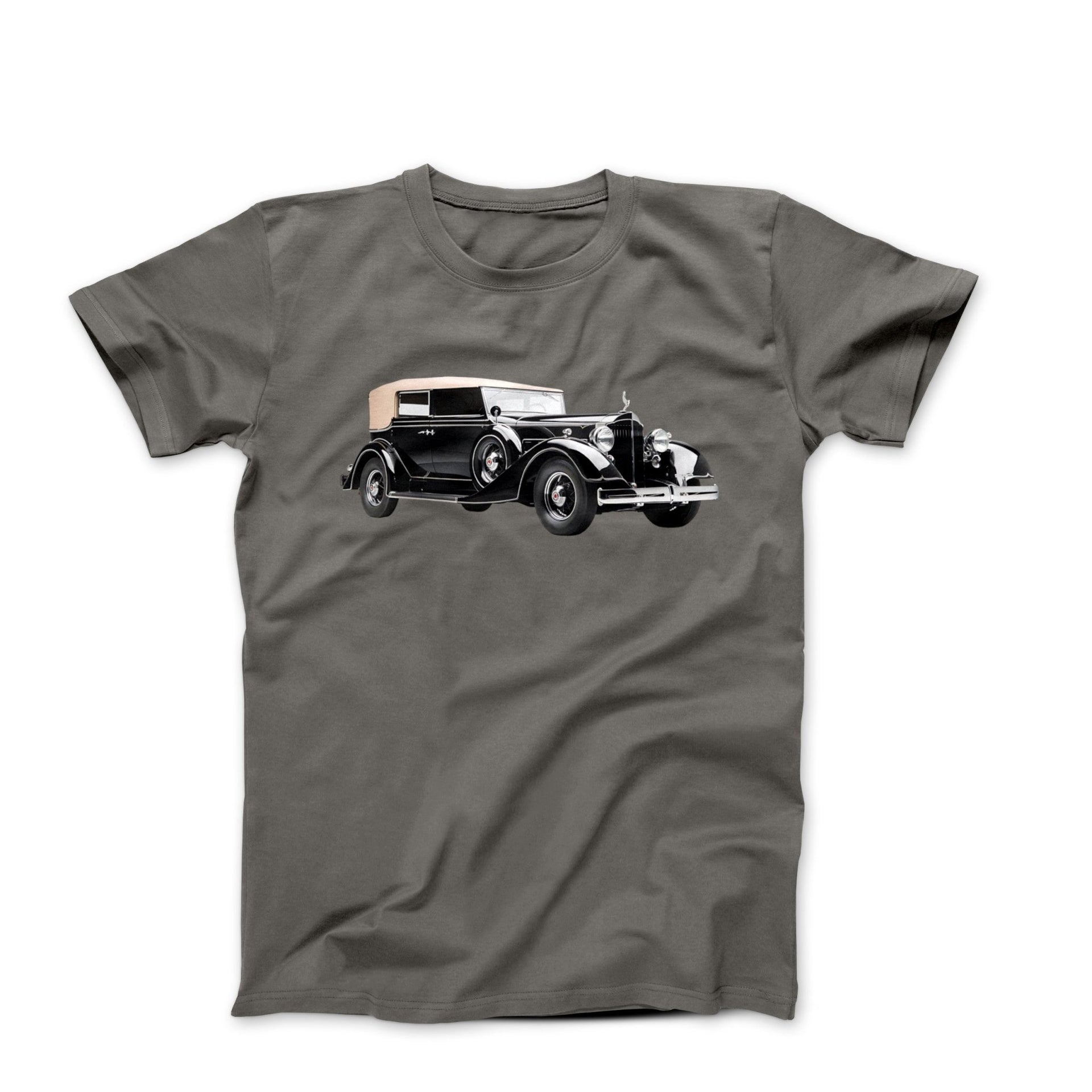 1934 Packard Eight 1101 Series Convertible Sedan T - shirt - Clothing - Harvey Ltd