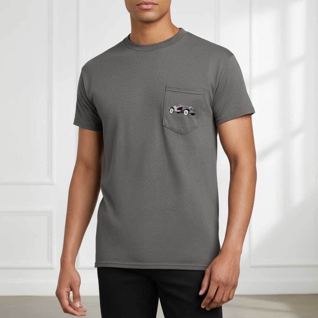 1935 Duesenberg SSJ Roadster Pocket T-shirt - Cars, Trucks & Cycles - Harvey Ltd