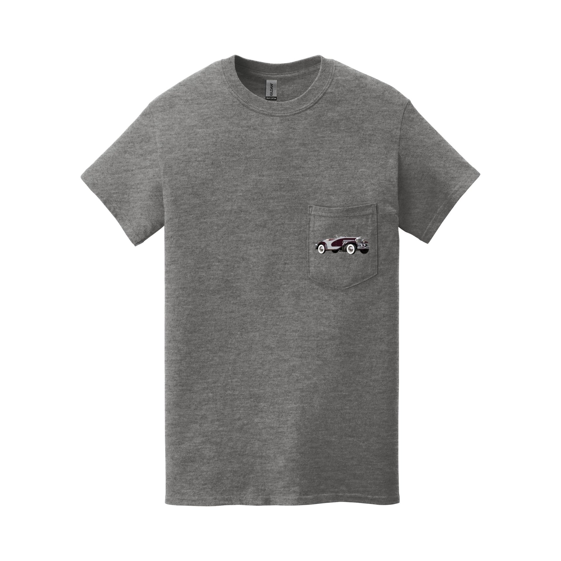 1935 Duesenberg SSJ Roadster Pocket T-shirt - Cars, Trucks & Cycles - Harvey Ltd