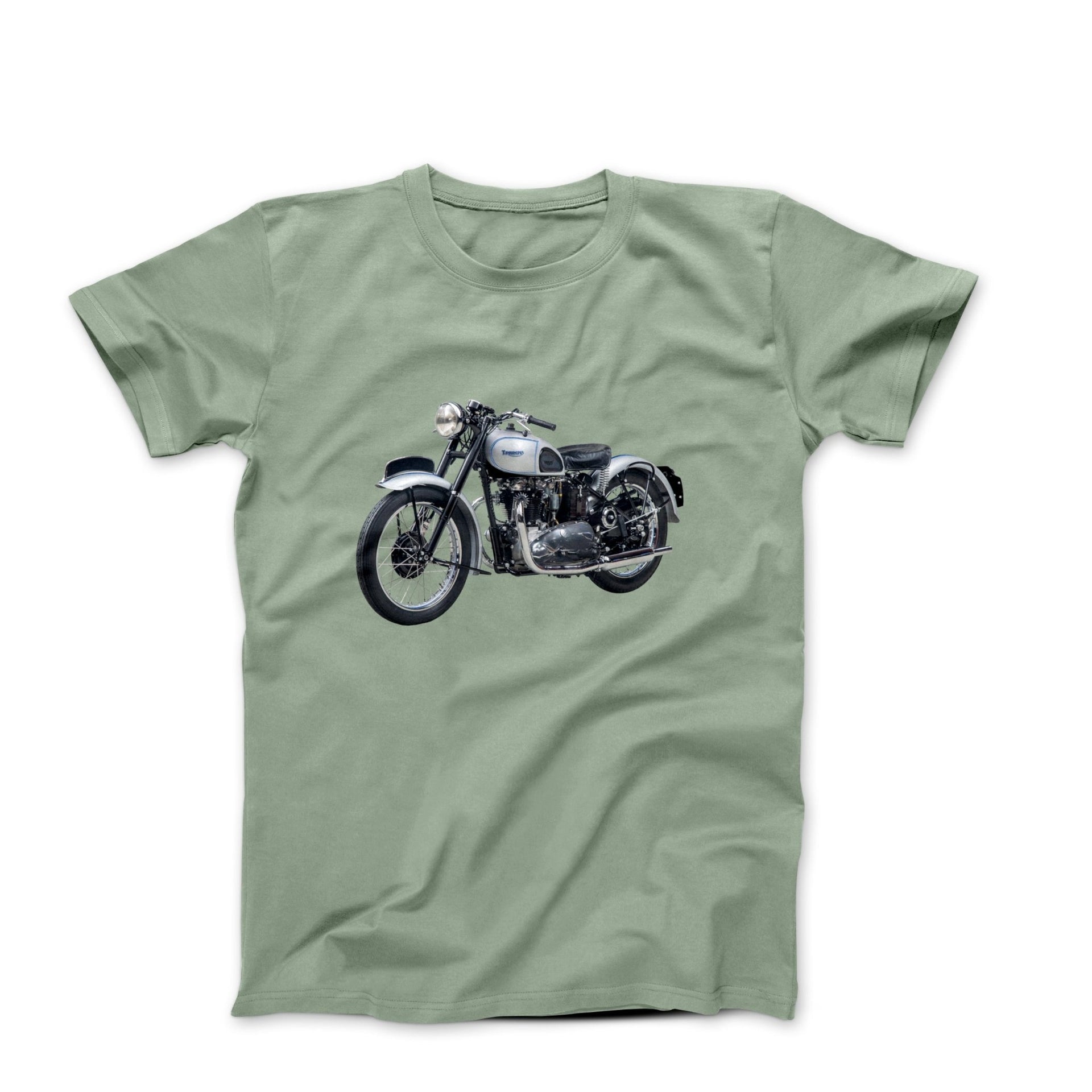 1947 Triumph Tiger T100 Motorcycle T-shirt - Cars, Trucks & Cycles - Harvey Ltd