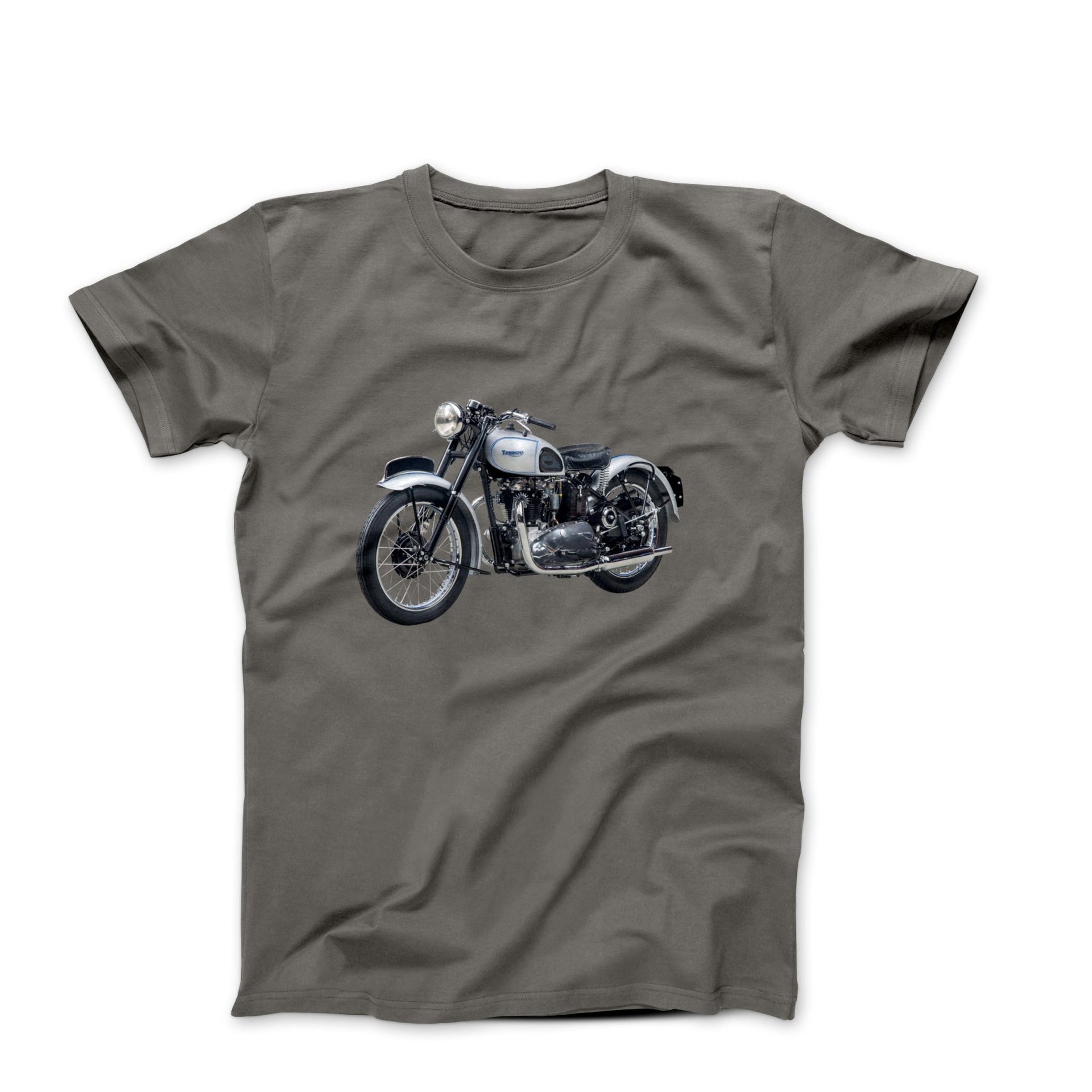 1947 Triumph Tiger T100 Motorcycle T-shirt - Cars, Trucks & Cycles - Harvey Ltd