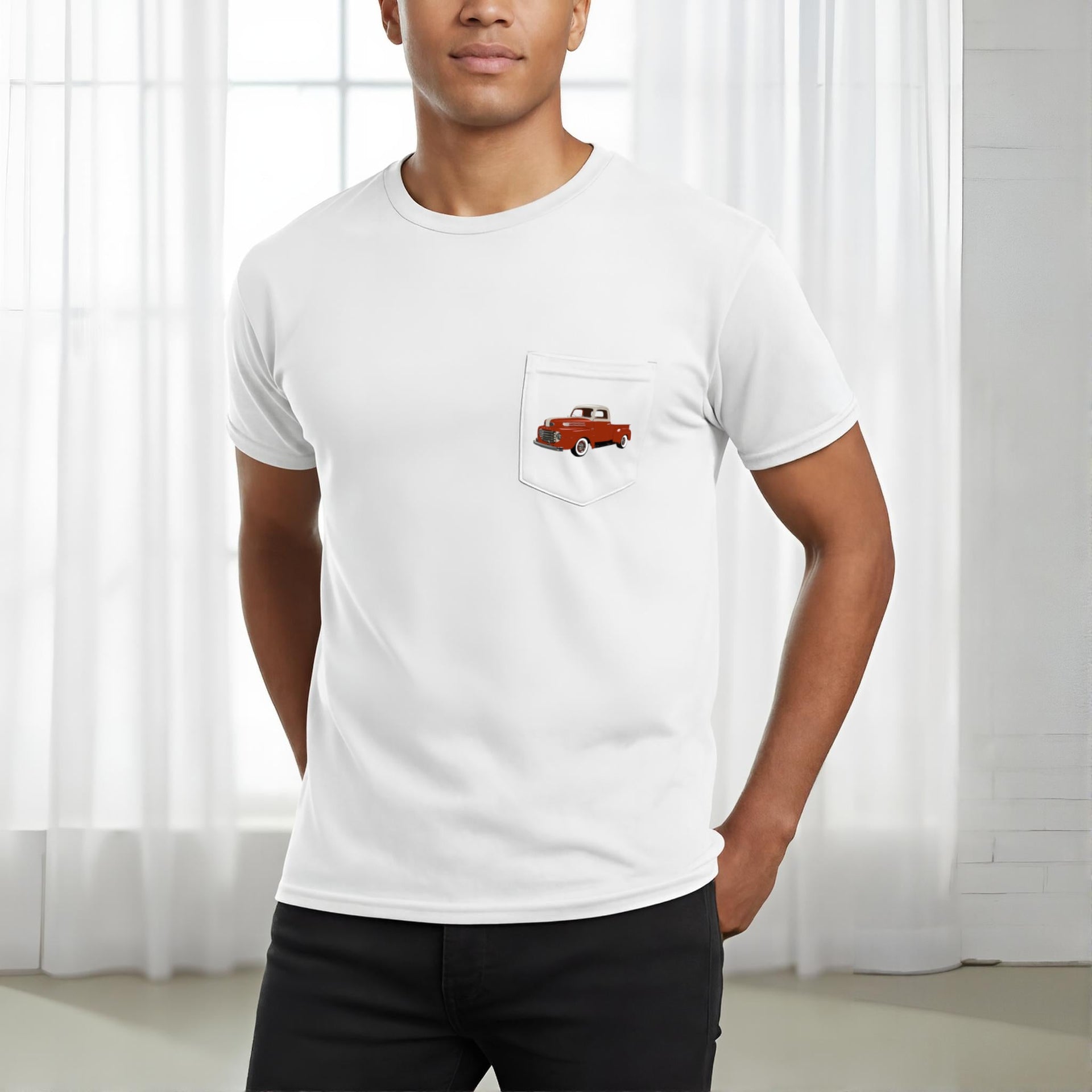 1948 Ford F1 Pickup Truck Pocket T-Shirt - Cars, Trucks & Cycles - Harvey Ltd