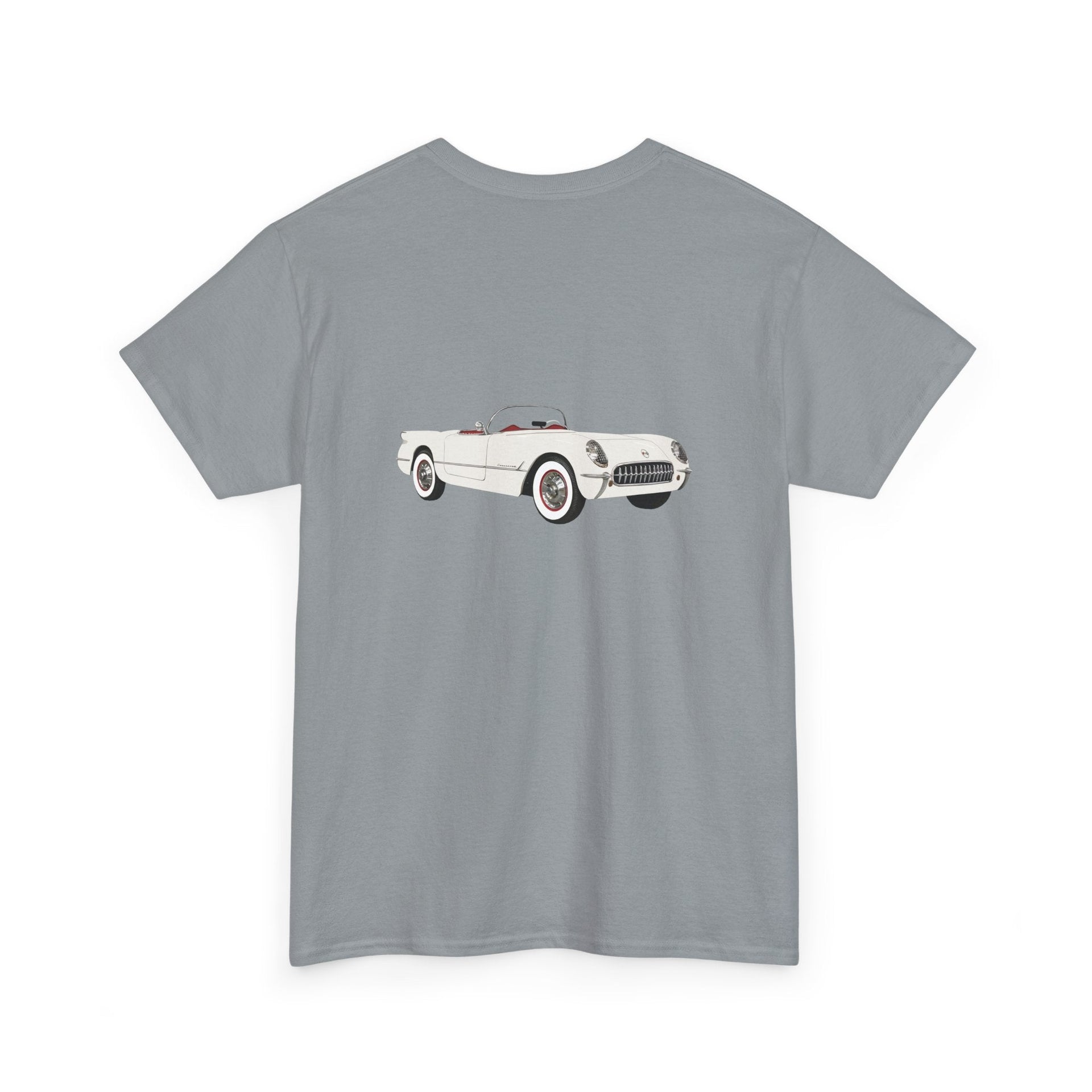 1953 Chevy Corvette **first year of production** 2 - sided Print T-shirt - Cars, Trucks & Cycles - Harvey Ltd