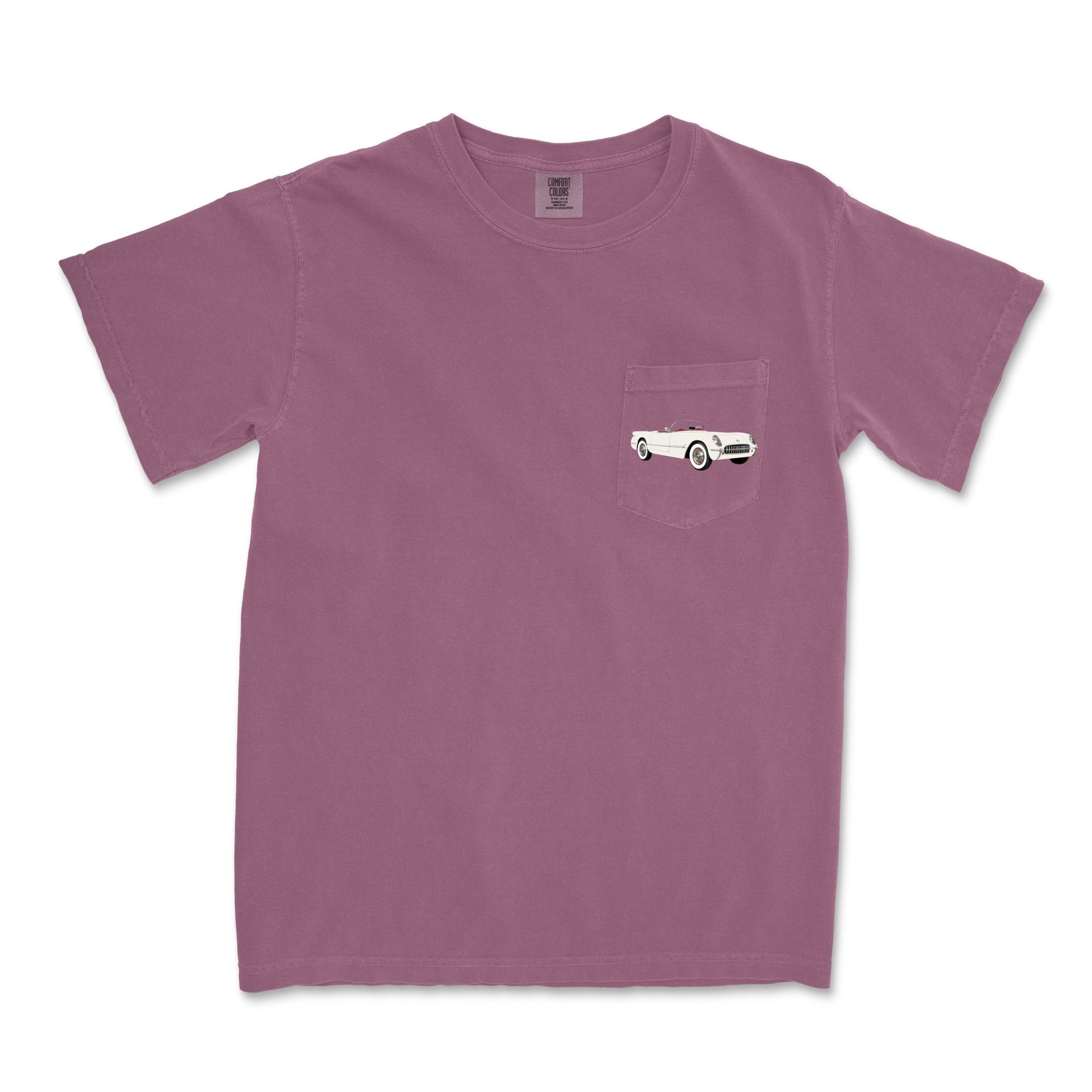 1953 Corvette Garment - Dyed Pocket T-shirt - Cars, Trucks & Cycles - Harvey Ltd