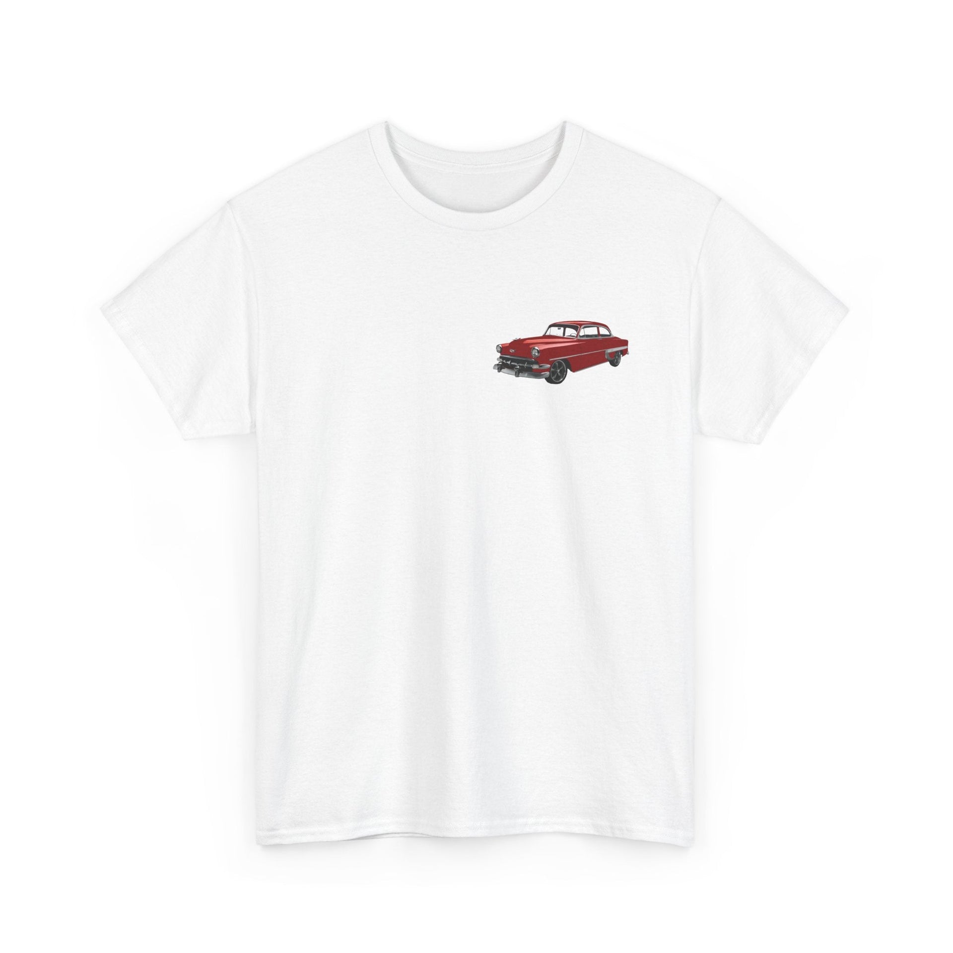 1954 Chevy Bel Air Hardtop Front & Back Printed T-shirt - Cars, Trucks & Cycles - Harvey Ltd