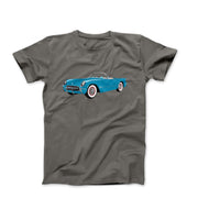 1954 Chevy Corvette Pennant Blue T-shirt - Cars, Trucks & Cycles - Harvey Ltd