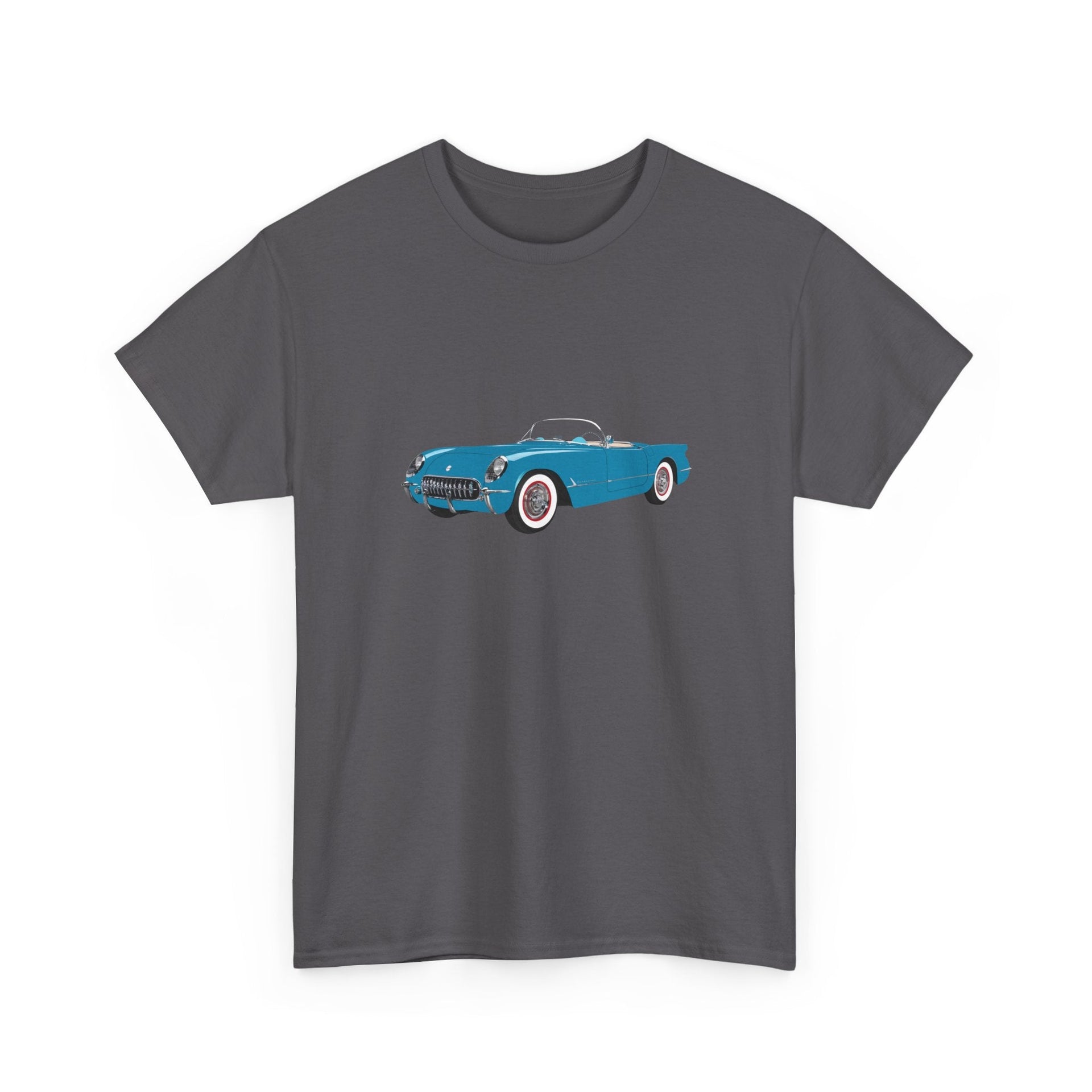 1954 Chevy Corvette Pennant Blue T-shirt - Cars, Trucks & Cycles - Harvey Ltd