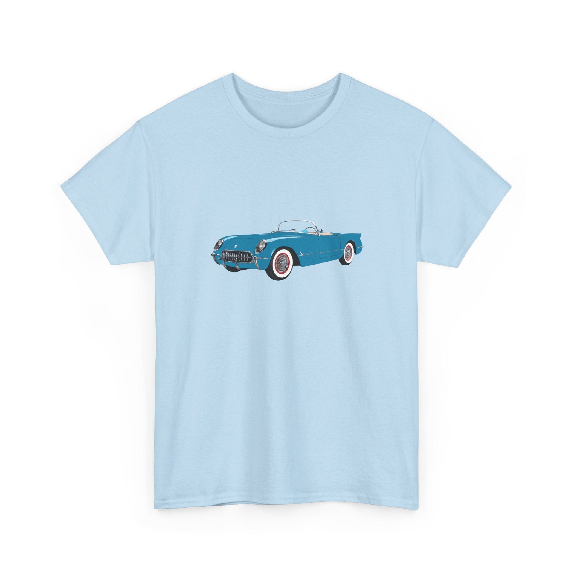 1954 Chevy Corvette Pennant Blue T-shirt - Cars, Trucks & Cycles - Harvey Ltd