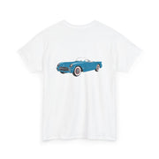1954 Corvette Pennant Blue Front & Back Printed T-shirt - Cars, Trucks & Cycles - Harvey Ltd