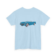 1954 Corvette Pennant Blue Front & Back Printed T-shirt - Cars, Trucks & Cycles - Harvey Ltd