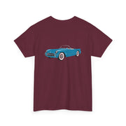 1954 Corvette Pennant Blue Front & Back Printed T-shirt - Cars, Trucks & Cycles - Harvey Ltd