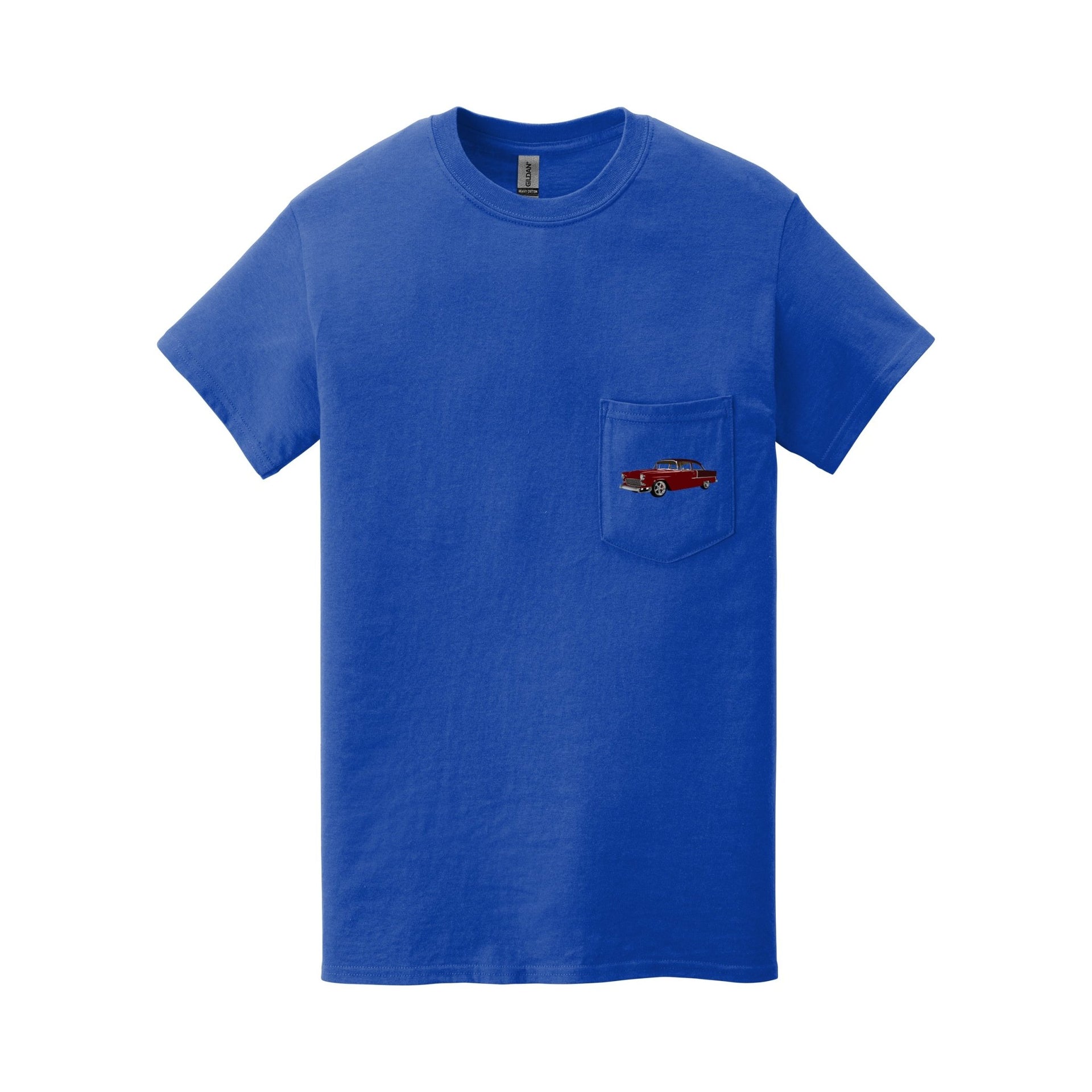1955 Chevy 210 Hardtop Pocket T-shirt - Cars, Trucks & Cycles - Harvey Ltd
