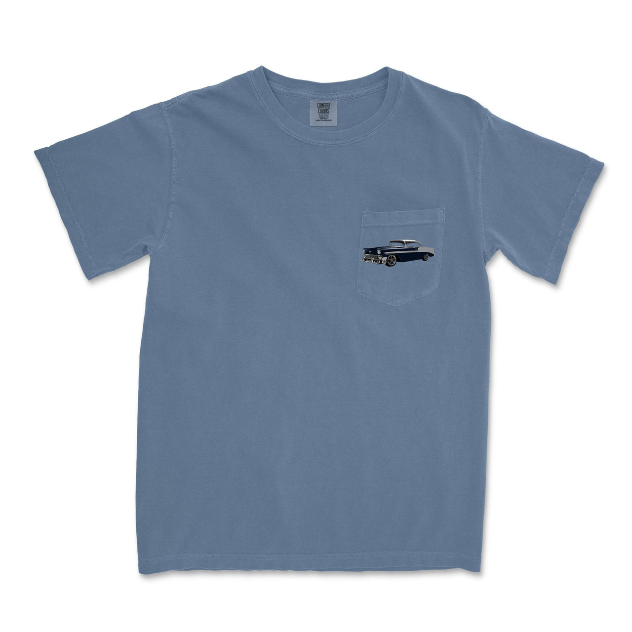 1956 Bel Air Garment - Dyed Pocket T-Shirt - Cars, Trucks & Cycles - Harvey Ltd