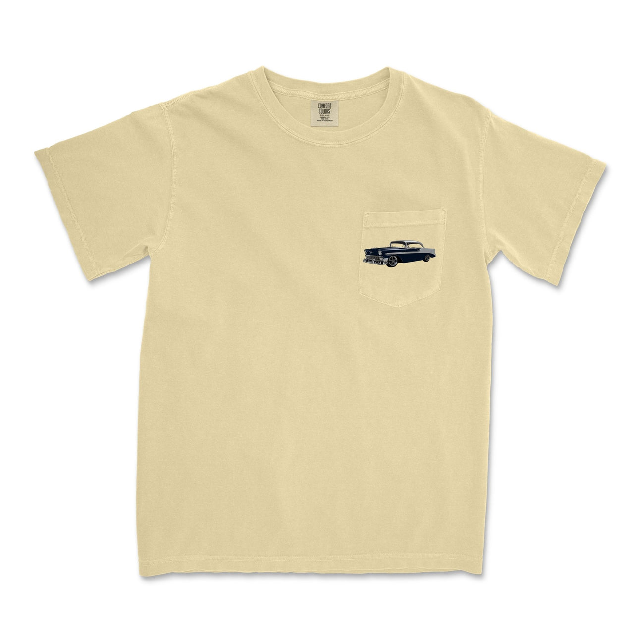 1956 Bel Air Garment - Dyed Pocket T-Shirt - Cars, Trucks & Cycles - Harvey Ltd