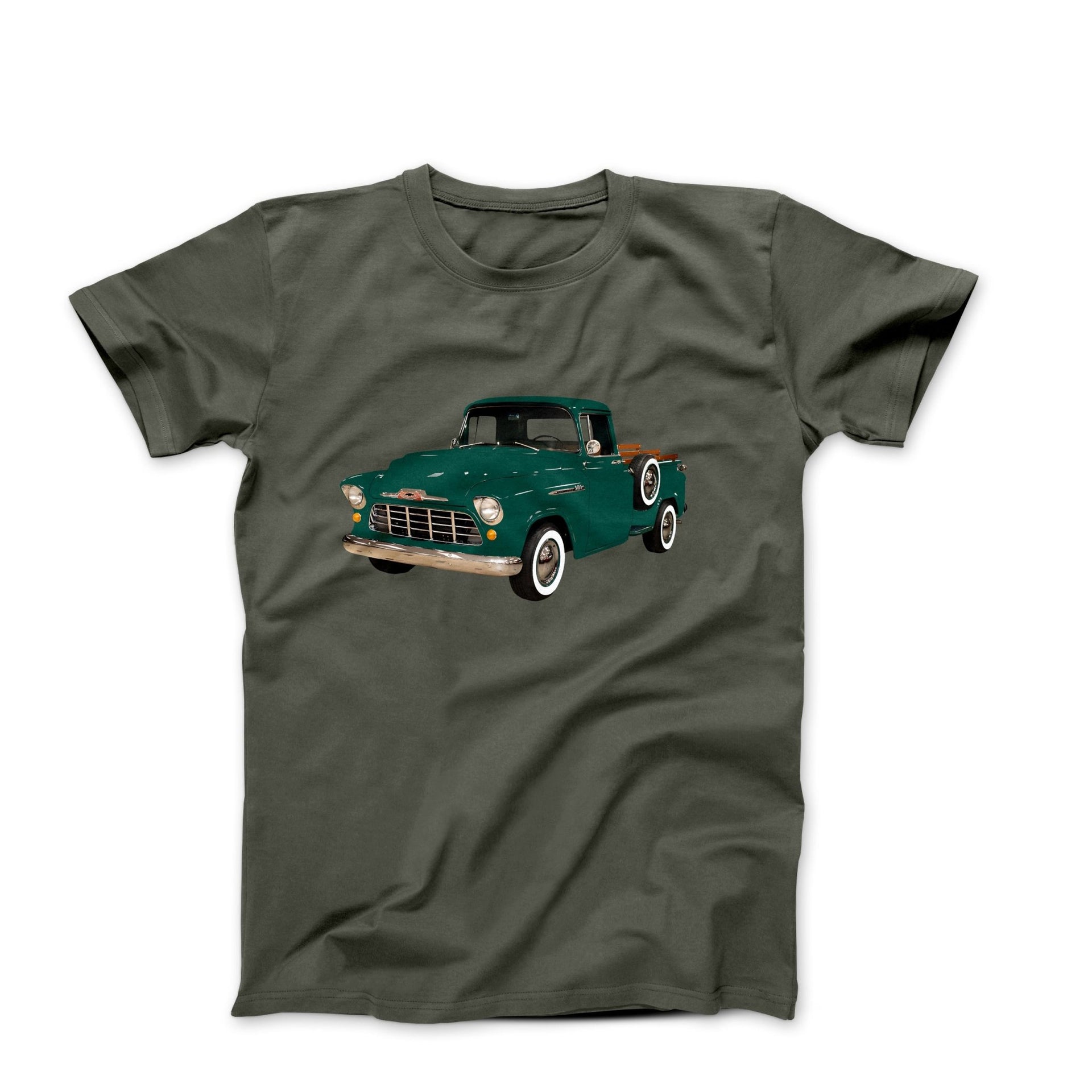 1956 Chevy 3100 Stepside Pickup Truck T-shirt - Cars, Trucks & Cycles - Harvey Ltd