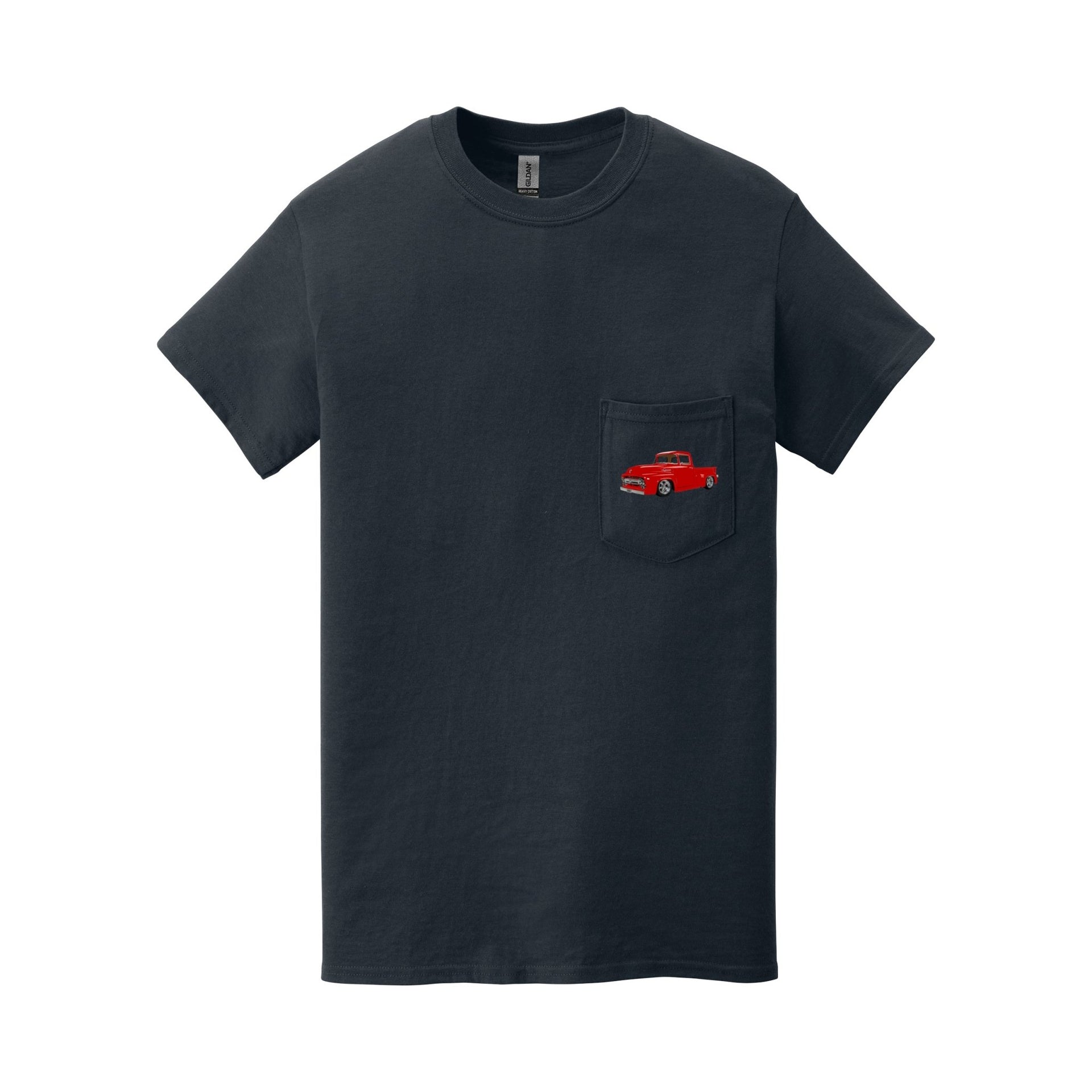 1956 Ford F-100 Pickup Truck Pocket T-shirt - Cars, Trucks & Cycles - Harvey Ltd