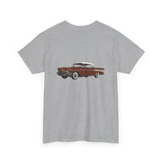 1957 Chevy Bel Air Sierra Gold Front & Back Printed T-shirt - Cars, Trucks & Cycles - Harvey Ltd
