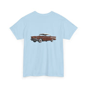 1957 Chevy Bel Air Sierra Gold Front & Back Printed T-shirt - Cars, Trucks & Cycles - Harvey Ltd