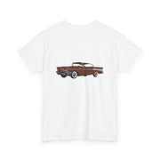 1957 Chevy Bel Air Sierra Gold Front & Back Printed T-shirt - Cars, Trucks & Cycles - Harvey Ltd