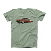 1957 Chevy Bel Air Sierra Gold Hardtop T-shirt - Cars, Trucks & Cycles - Harvey Ltd