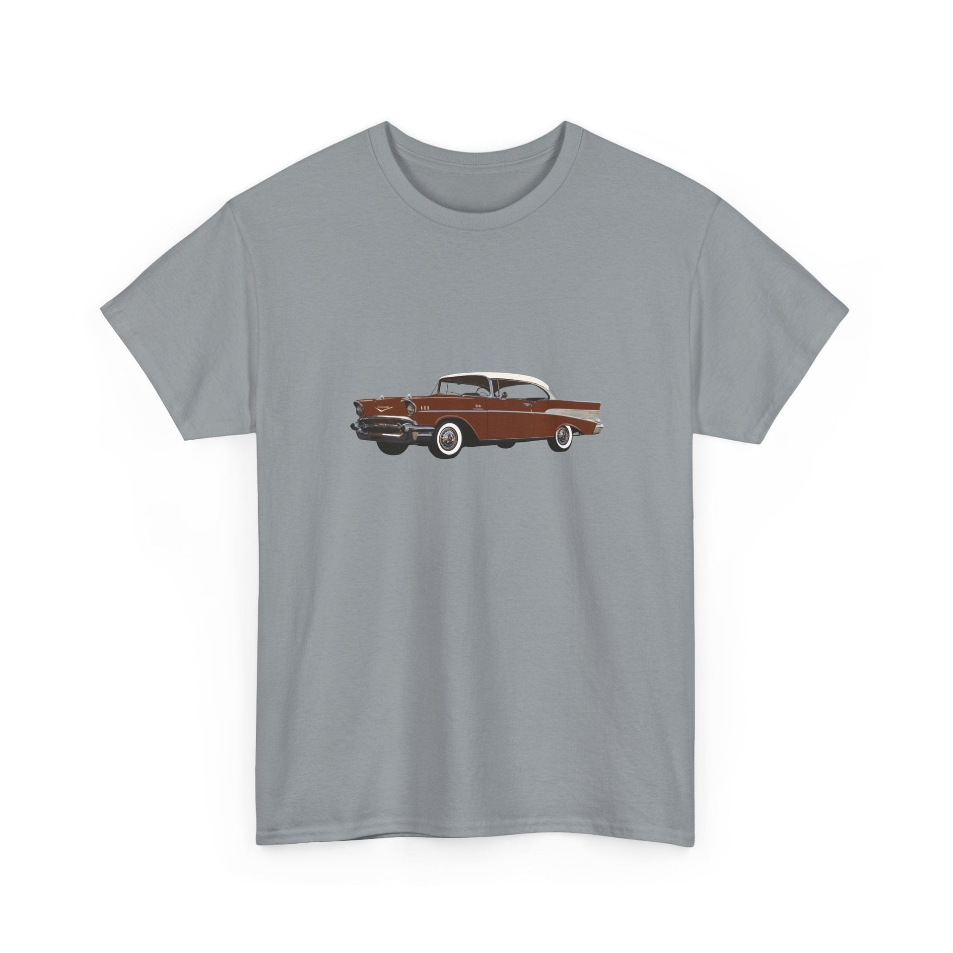 1957 Chevy Bel Air Sierra Gold Hardtop T-shirt - Cars, Trucks & Cycles - Harvey Ltd