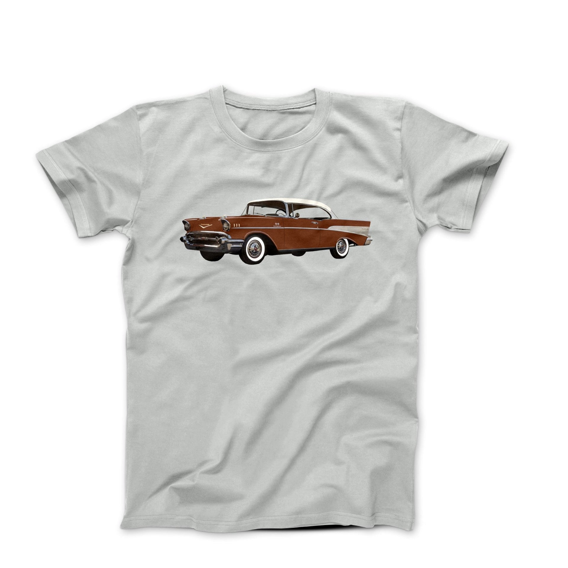 1957 Chevy Bel Air Sierra Gold Hardtop T-shirt - Cars, Trucks & Cycles - Harvey Ltd