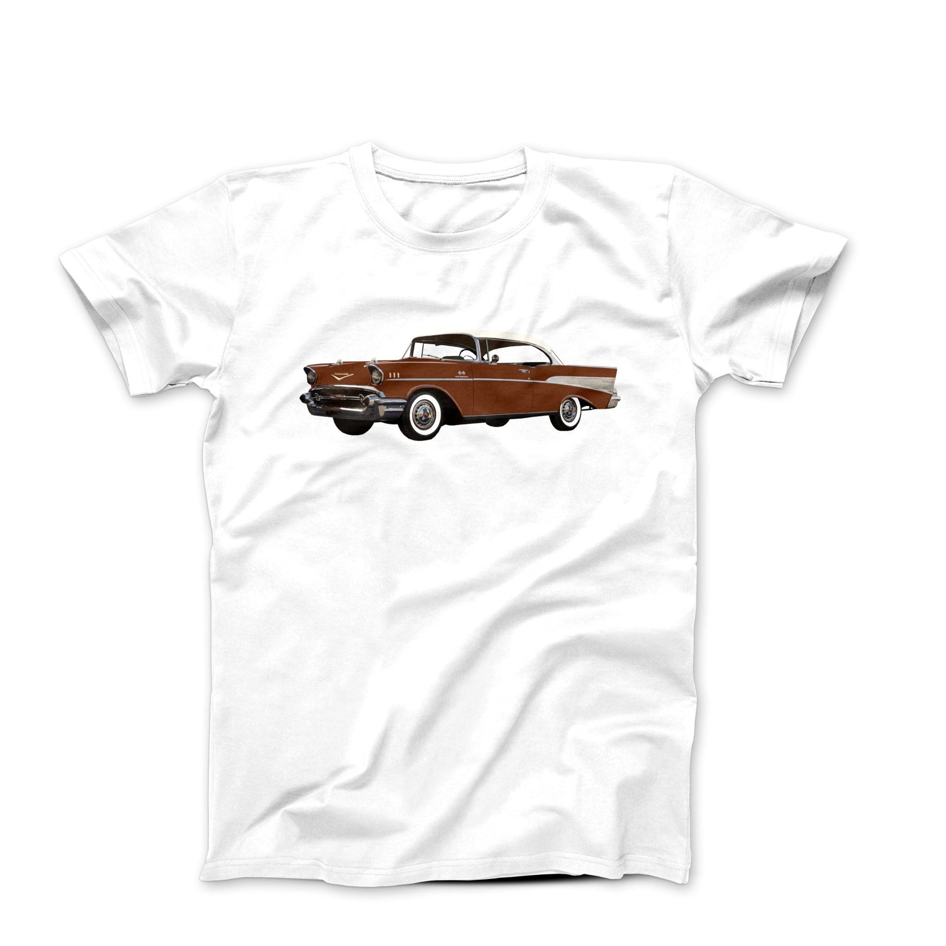 1957 Chevy Bel Air Sierra Gold Hardtop T-shirt - Cars, Trucks & Cycles - Harvey Ltd