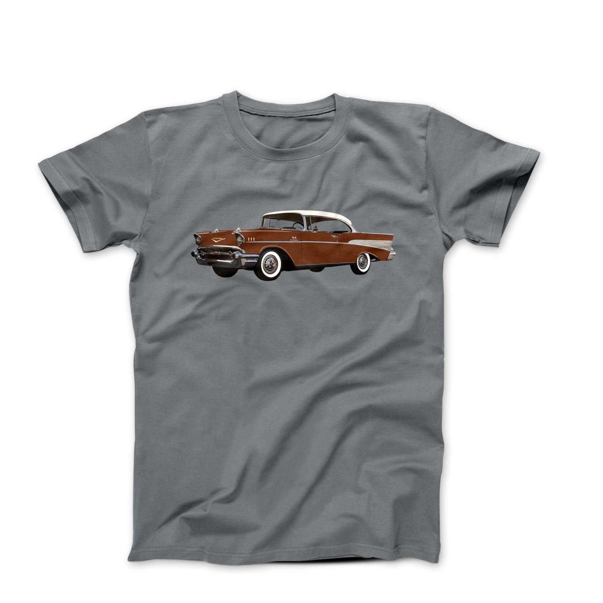 1957 Chevy Bel Air Sierra Gold Hardtop T-shirt - Cars, Trucks & Cycles - Harvey Ltd