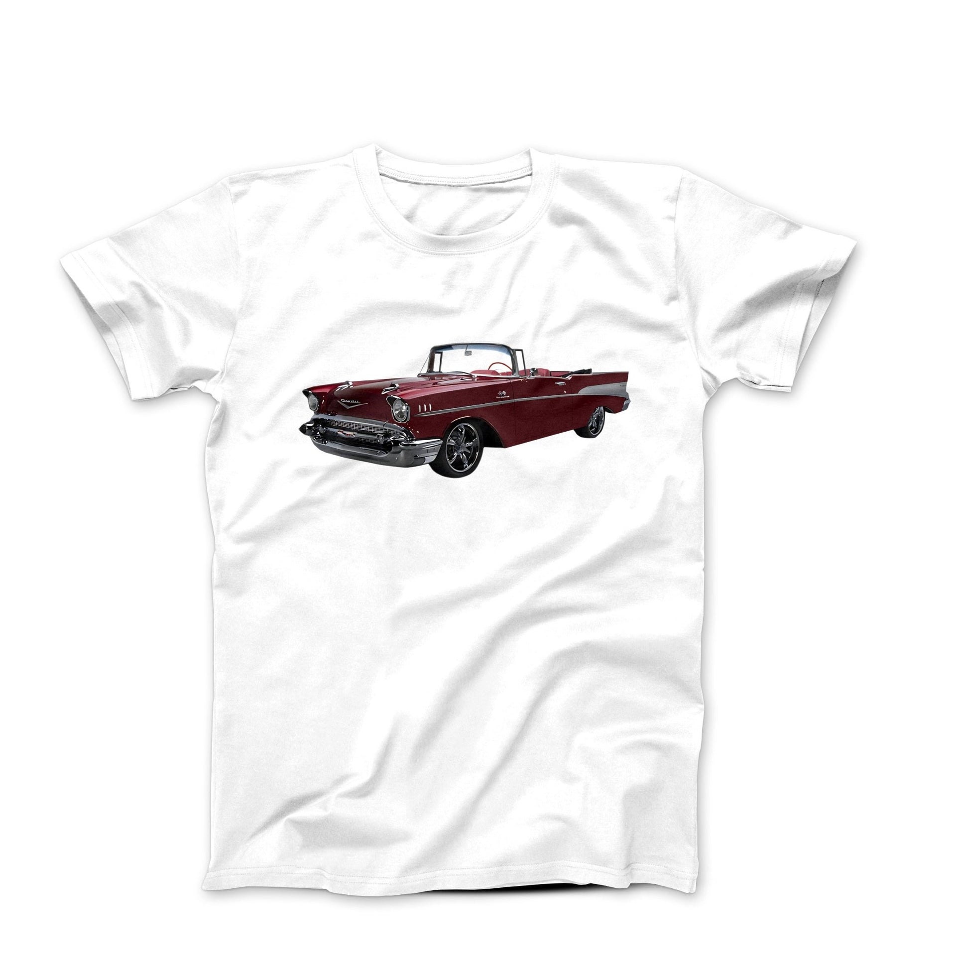 1957 Red Chevy Bel Aire Convertible T-shirt - Cars, Trucks & Cycles - Harvey Ltd