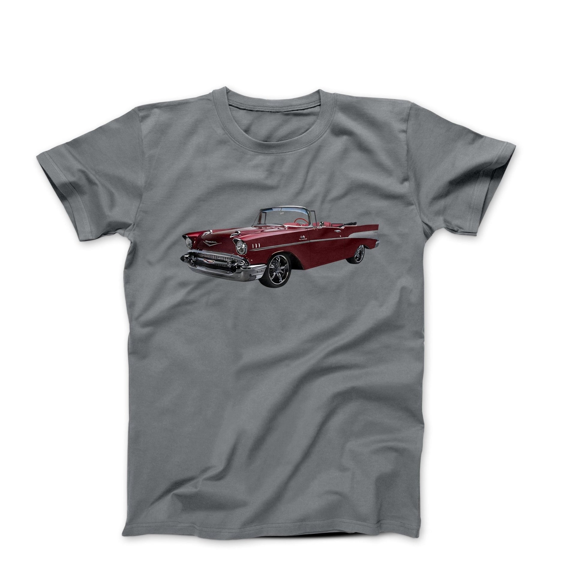 1957 Red Chevy Bel Aire Convertible T-shirt - Cars, Trucks & Cycles - Harvey Ltd