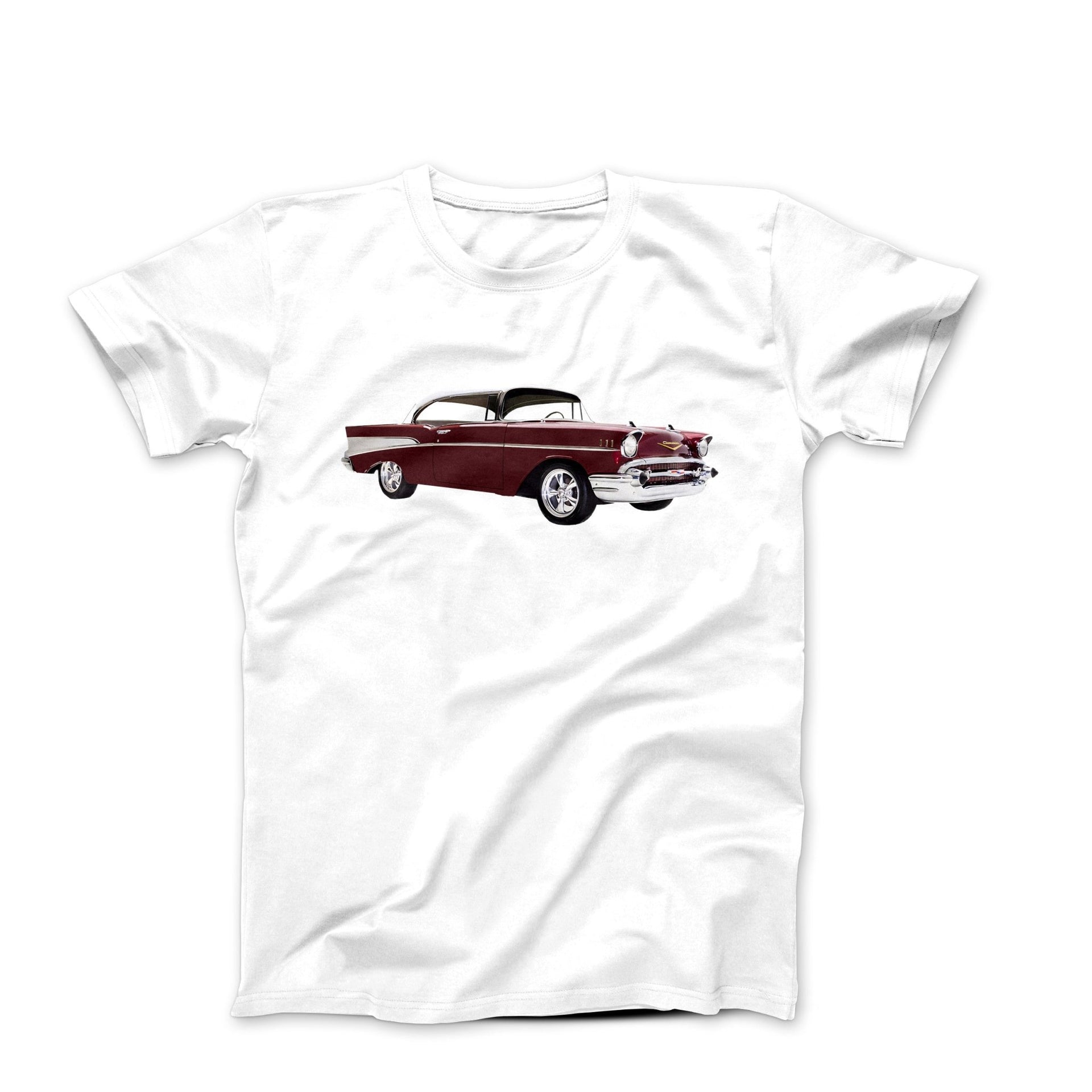 1957 Red Chevy Bel Aire Hard - Top T-shirt - Cars, Trucks & Cycles - Harvey Ltd