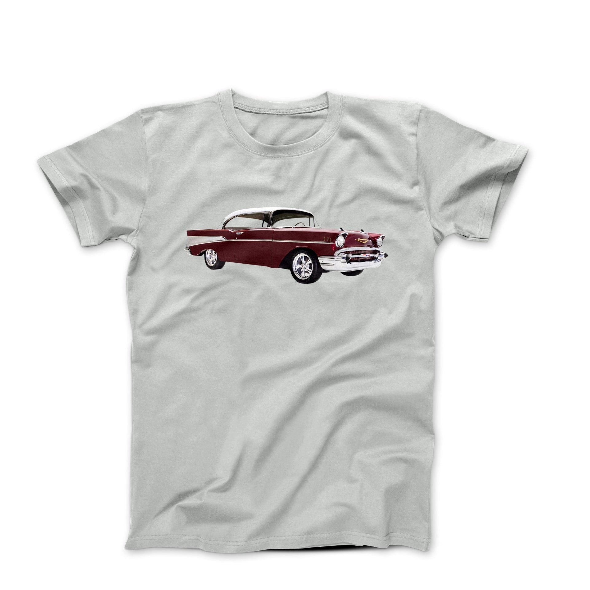 1957 Red Chevy Bel Aire Hard - Top T-shirt - Cars, Trucks & Cycles - Harvey Ltd