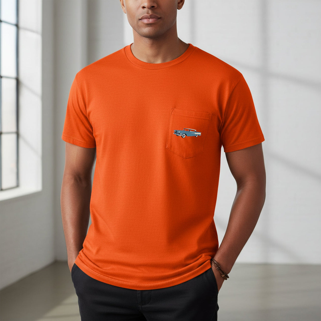 1958 Edsel Corsair Pocket T-shirt - Cars, Trucks & Cycles - Harvey Ltd