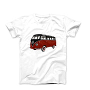 1958 VW Deluxe 23 - Window Microbus T-shirt - Cars, Trucks & Cycles - Harvey Ltd
