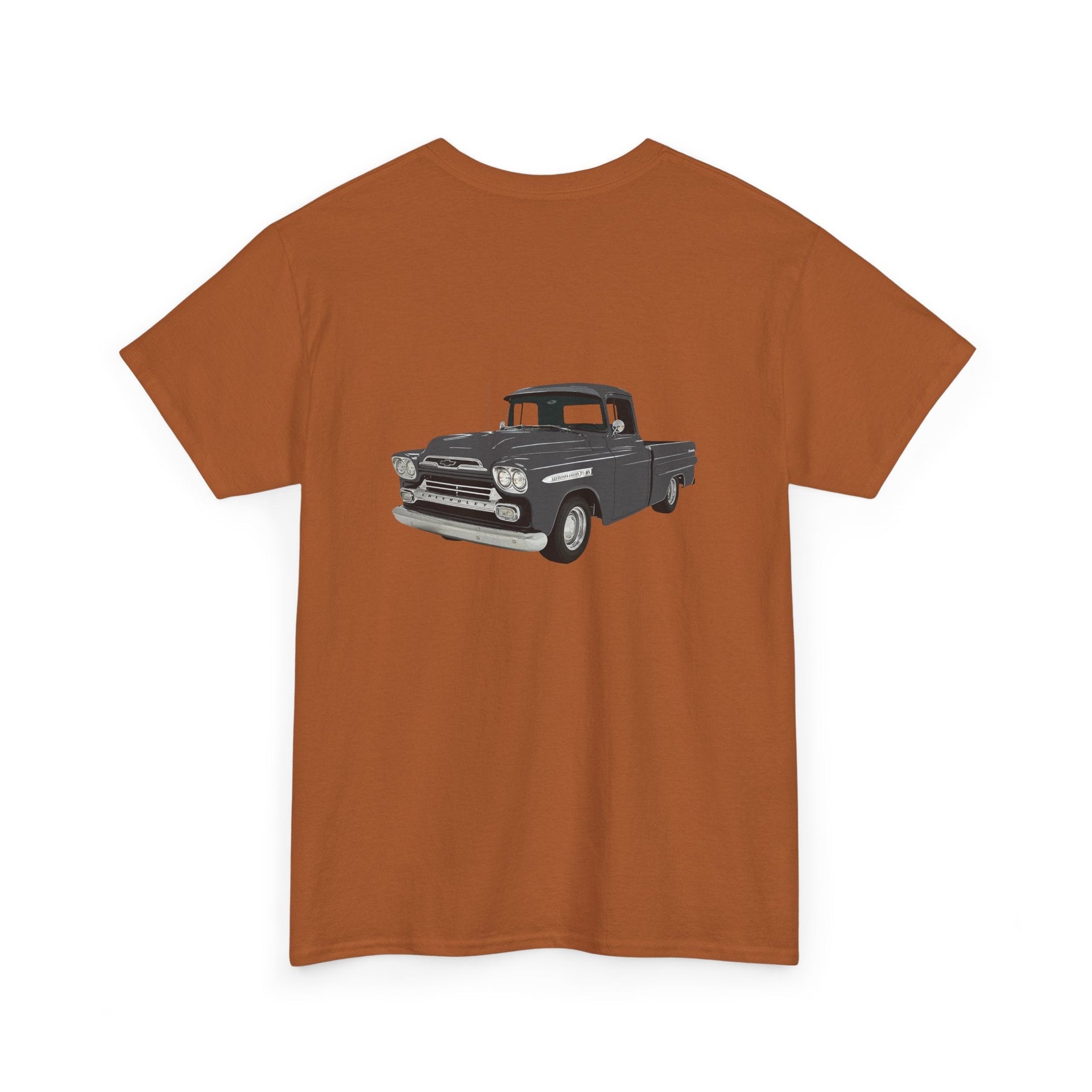1959 Chevy Apache 3100 Pickup Front & Back Printed T-shirt - Cars, Trucks & Cycles - Harvey Ltd