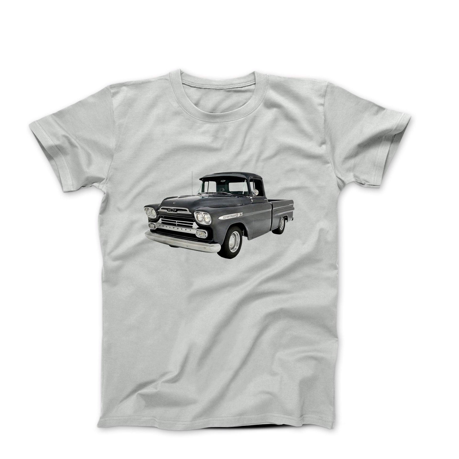 1959 Chevy Apache 3100 Pickup T-shirt - Cars, Trucks & Cycles - Harvey Ltd