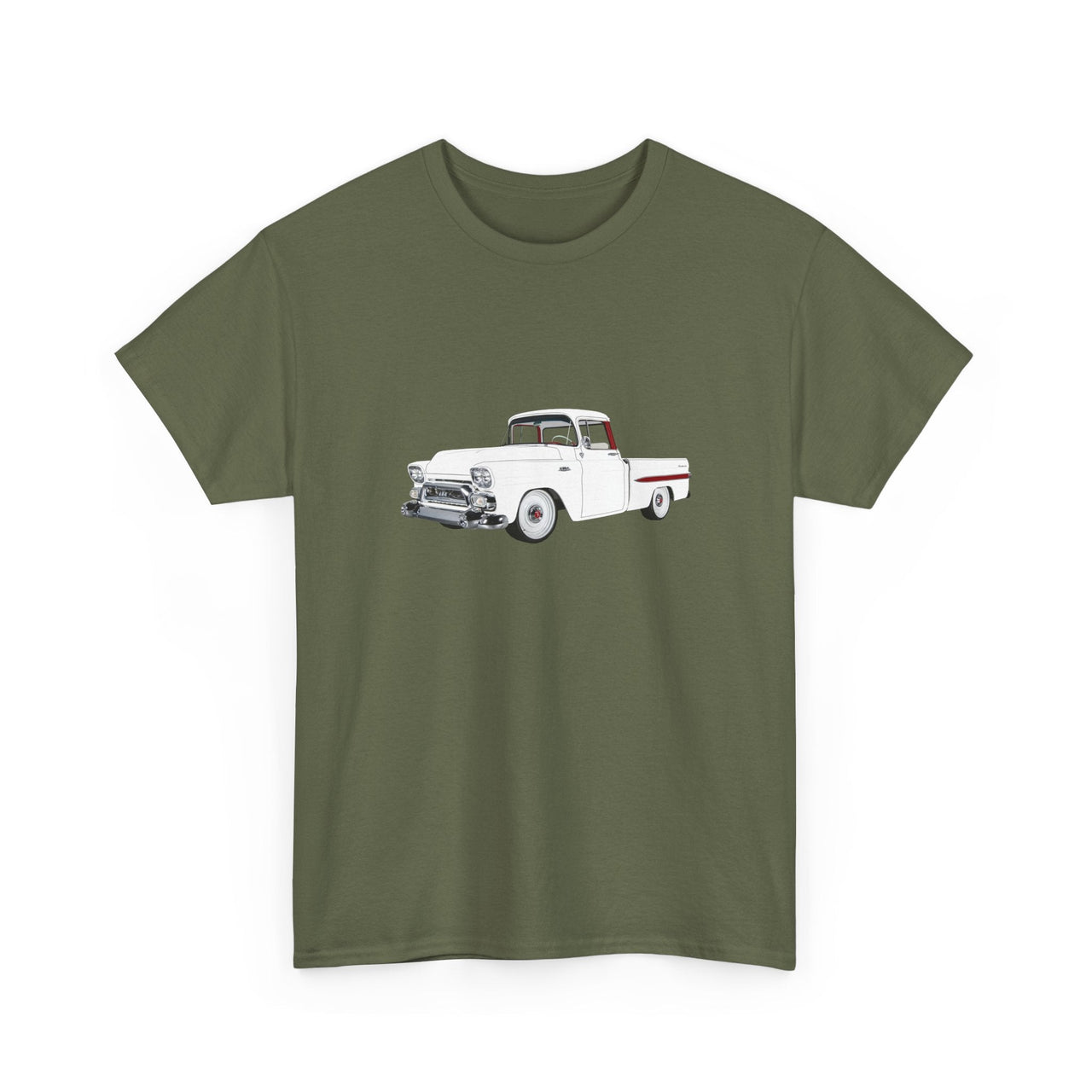 1959 GMC 100 Fleetside Pickup T-shirt - Cars, Trucks & Cycles - Harvey Ltd