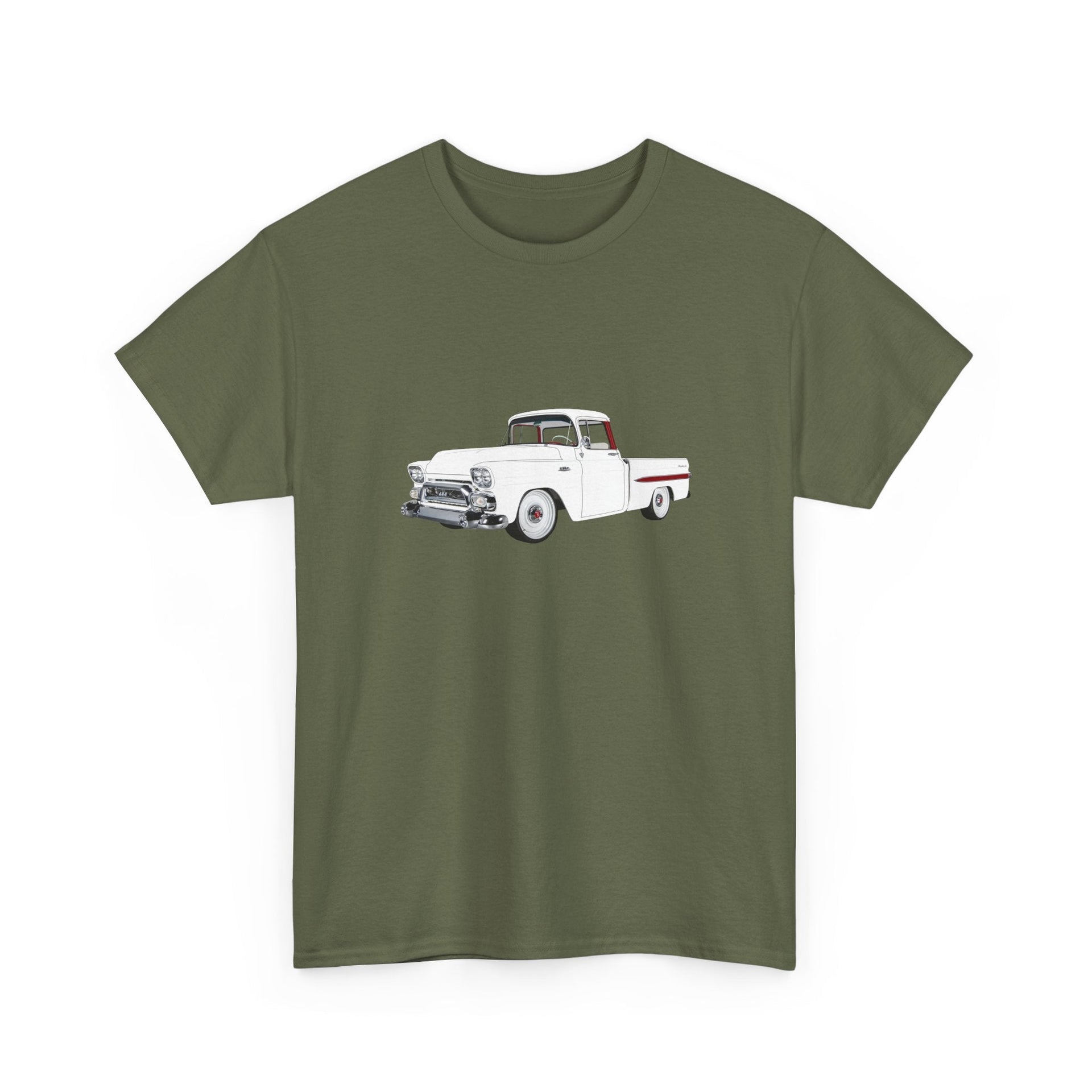 1959 GMC 100 Fleetside Pickup T-shirt - Cars, Trucks & Cycles - Harvey Ltd