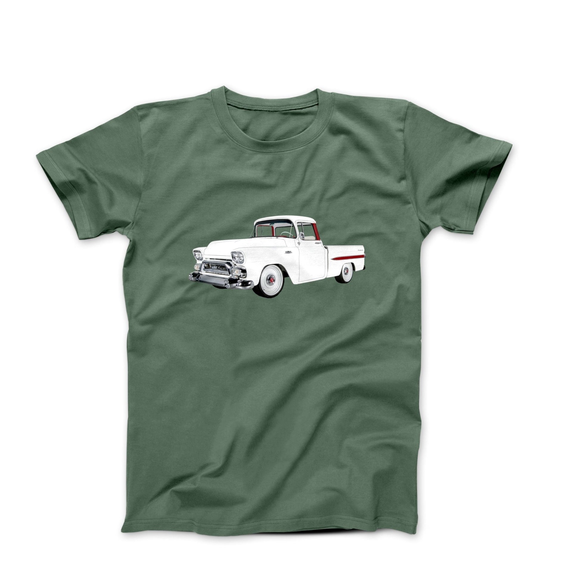 1959 GMC 100 Fleetside Pickup Truck T-shirt - Cars, Trucks & Cycles - Harvey Ltd