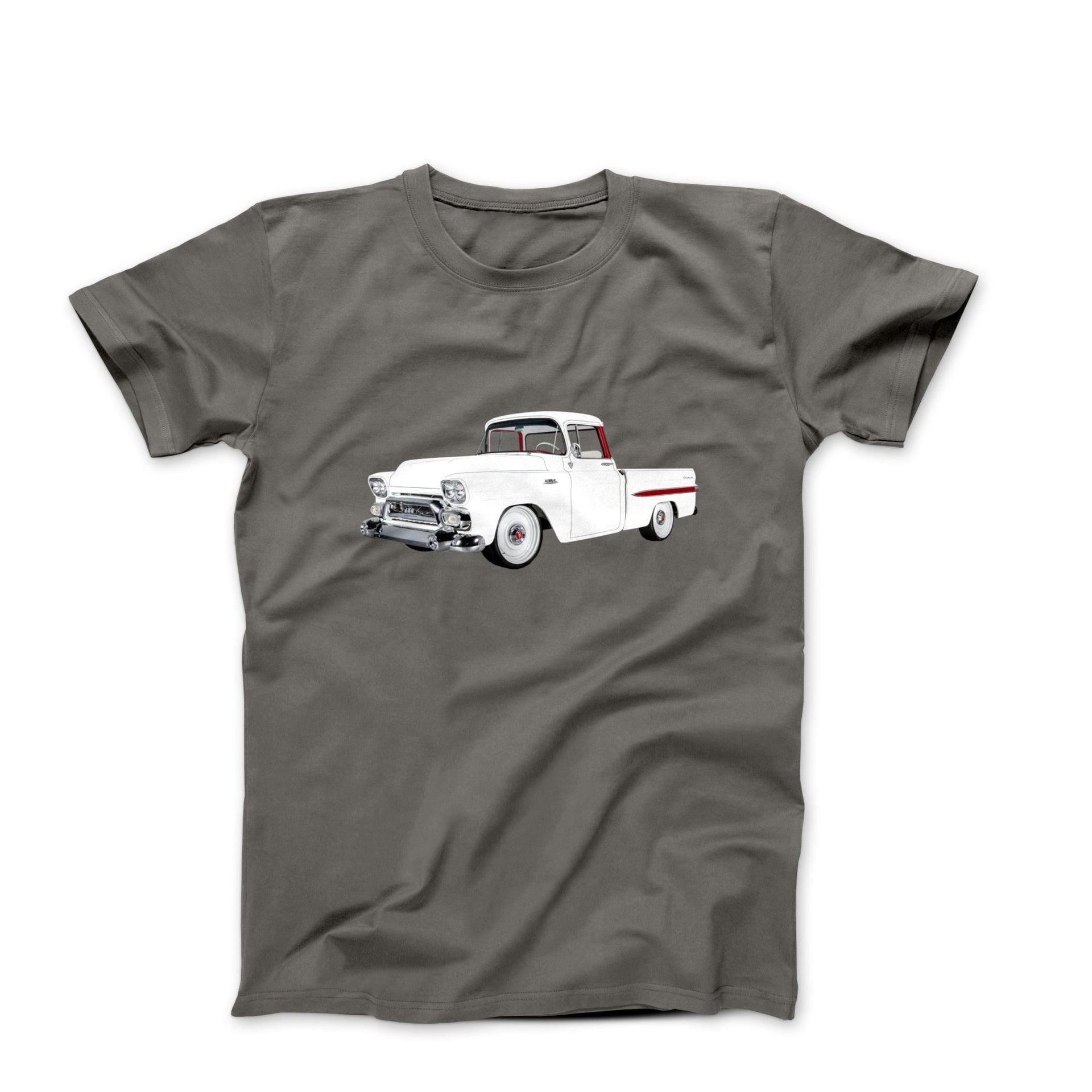 1959 GMC 100 Fleetside Pickup Truck T-shirt - Cars, Trucks & Cycles - Harvey Ltd