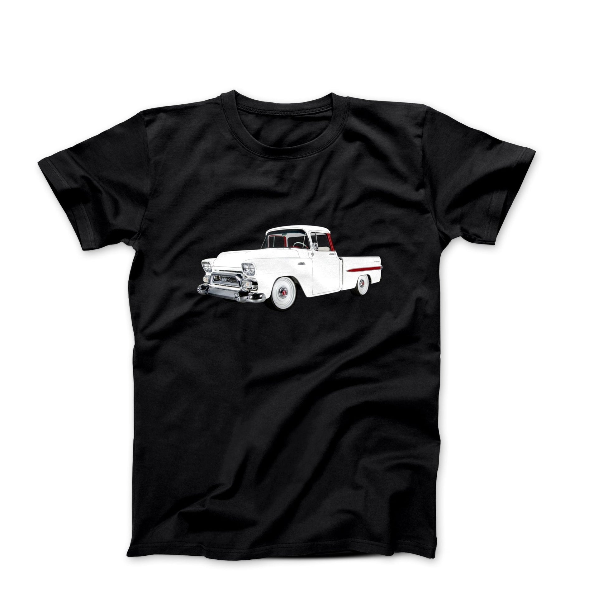 1959 GMC 100 Fleetside Pickup Truck T-shirt - Cars, Trucks & Cycles - Harvey Ltd