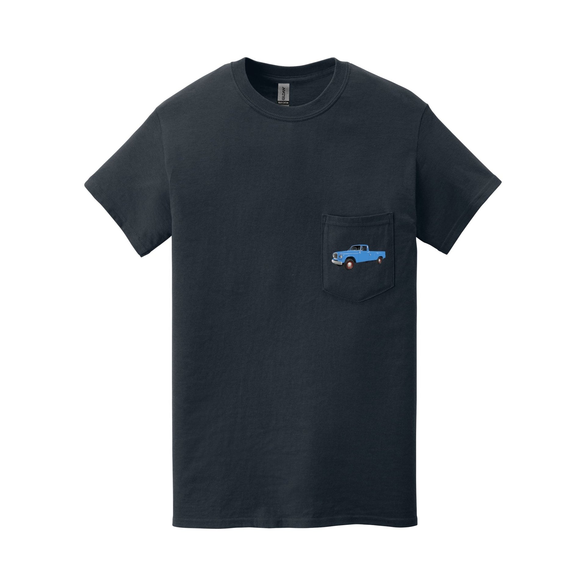 1960 Studebaker Champ Pickup Pocket T-shirt - Cars, Trucks & Cycles - Harvey Ltd