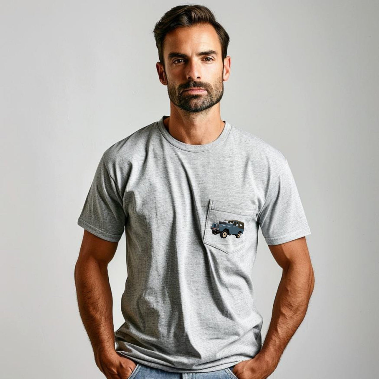 1964 Land Rover Series IIA Pocket T‑Shirt - Cars, Trucks & Cycles - Harvey Ltd