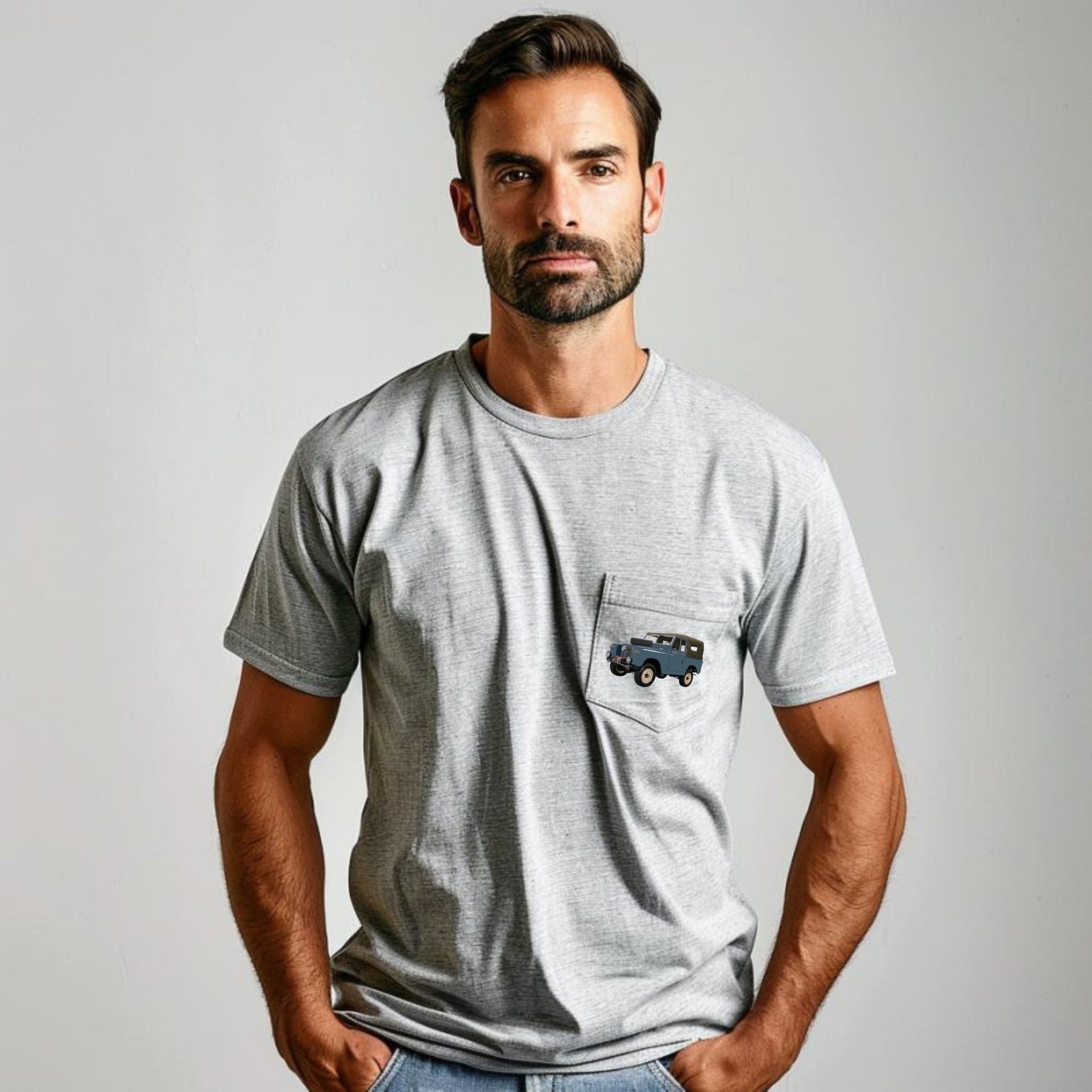 1964 Land Rover Series IIA Pocket T‑Shirt - Cars, Trucks & Cycles - Harvey Ltd